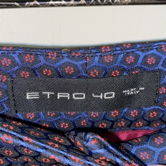 ETRO Hexagon Floral Print Slim Fit Cuff Trousers - Picture 9 of 11